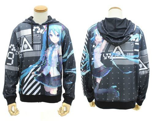 Hatsune Miku V4X - Full Graphic Light Hoodie (L Size) image 1