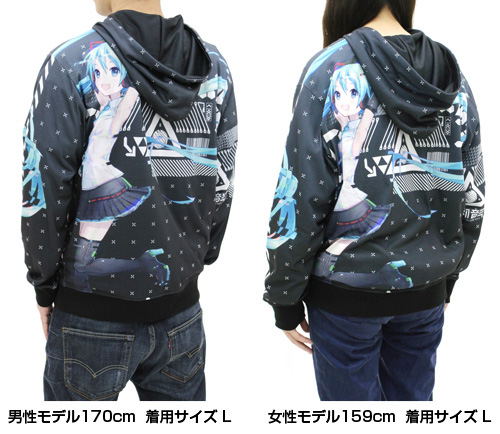 Hatsune Miku V4X - Full Graphic Light Hoodie (XL Size) image 3