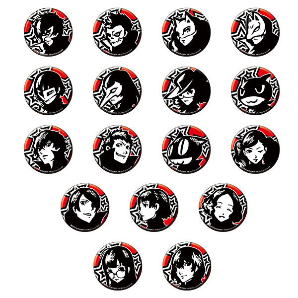 Persona 5 Trading Icon Can Badge Vol.1 (Set of 17 pieces) image 1