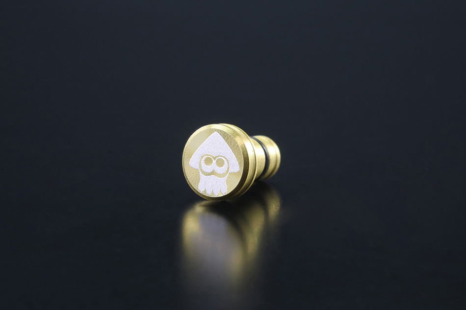 Splatoon Mic Adapter Splatoon 2 Aluminum Scraping Earphone Jack Cover - Squid Sun Yellow