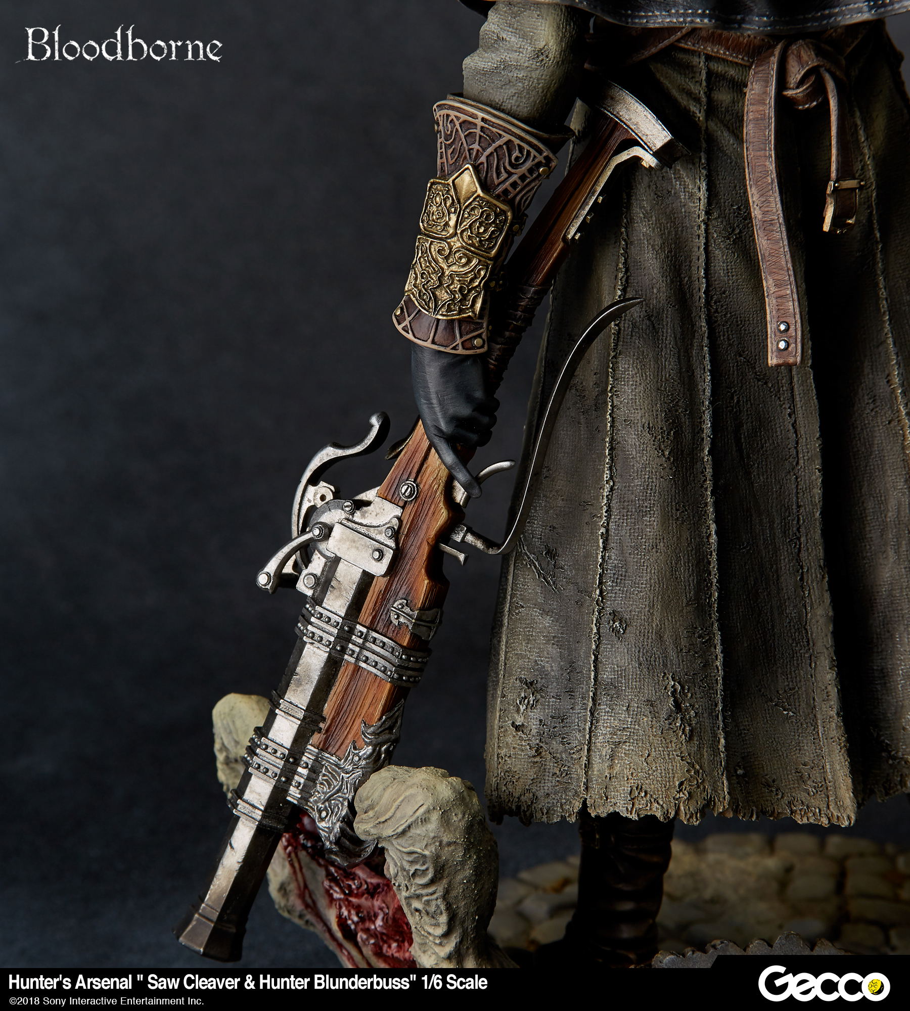 Bloodborne 1/6 Scale Weapon: Hunter's Arsenal Saw Cleaver & Hunter