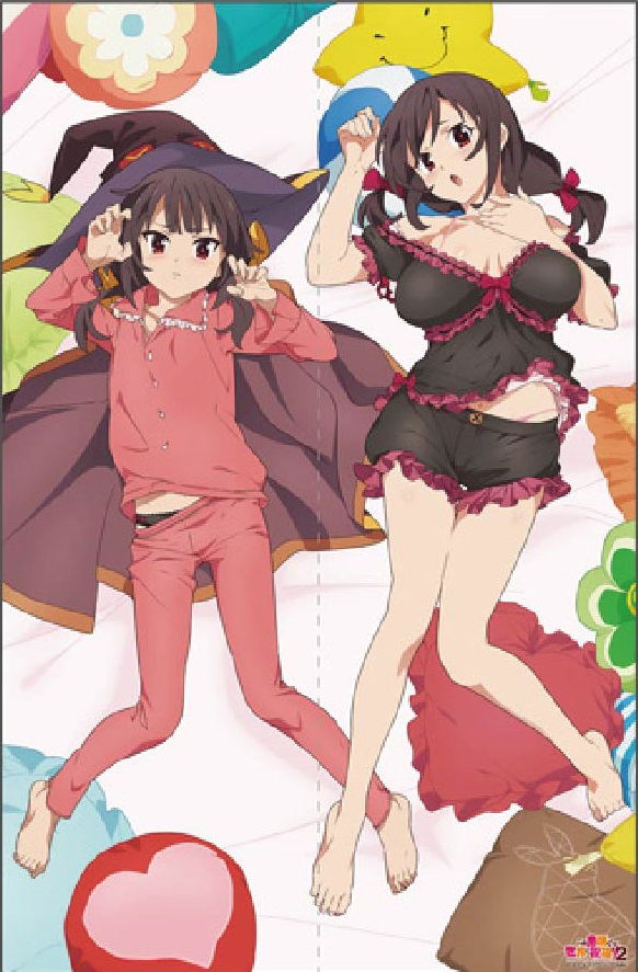 Kono Subarashii Sekai ni Shukufuku wo! 2 Dakimakura Cover Soine Sheet: Megumin & Yunyun image 1