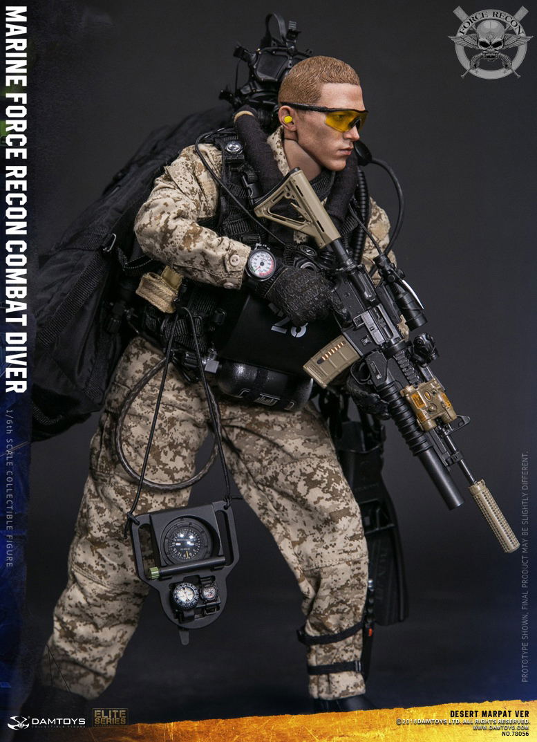Damtoys 1/6 Scale Figure: Marine Force Recon Combat Diver Desert Marpat Ver. image 10