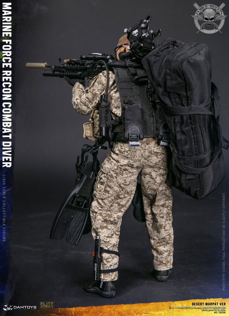 Damtoys 1/6 Scale Figure: Marine Force Recon Combat Diver Desert Marpat Ver. image 12