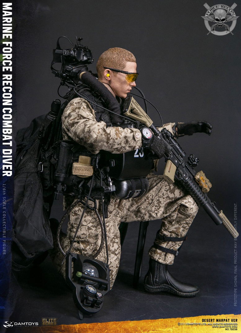 Damtoys 1/6 Scale Figure: Marine Force Recon Combat Diver Desert Marpat Ver. image 14