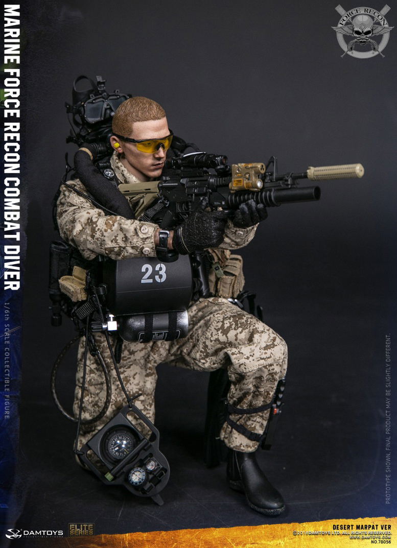 Damtoys 1/6 Scale Figure: Marine Force Recon Combat Diver Desert Marpat Ver. image 15