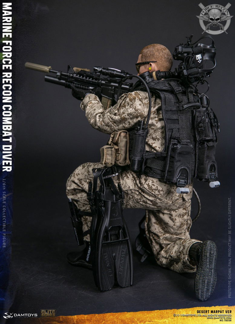 Damtoys 1/6 Scale Figure: Marine Force Recon Combat Diver Desert Marpat Ver. image 16