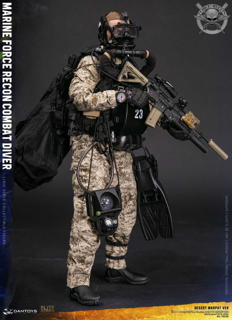 Damtoys 1/6 Scale Figure: Marine Force Recon Combat Diver Desert Marpat Ver. image 4