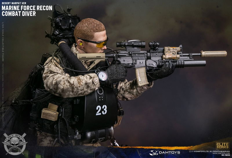 Damtoys 1/6 Scale Figure: Marine Force Recon Combat Diver Desert Marpat Ver. image 41