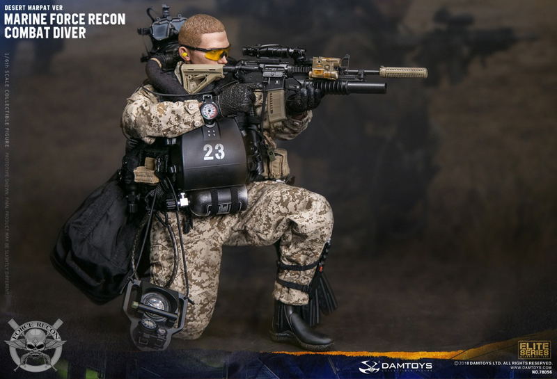 Damtoys 1/6 Scale Figure: Marine Force Recon Combat Diver Desert Marpat Ver. image 42