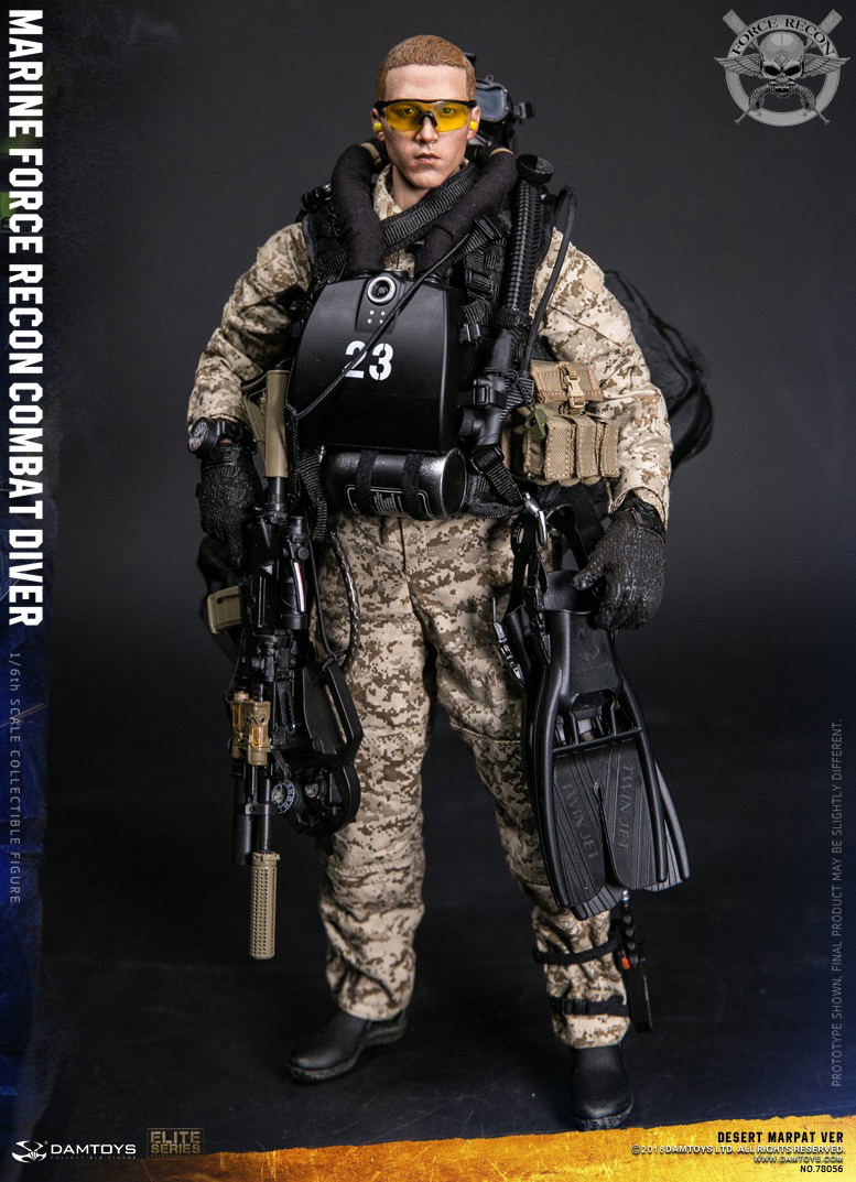 Damtoys 1/6 Scale Figure: Marine Force Recon Combat Diver Desert Marpat Ver. image 6
