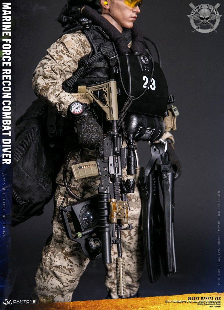 Damtoys 1/6 Scale Figure: Marine Force Recon Combat Diver Desert Marpat Ver. image 7