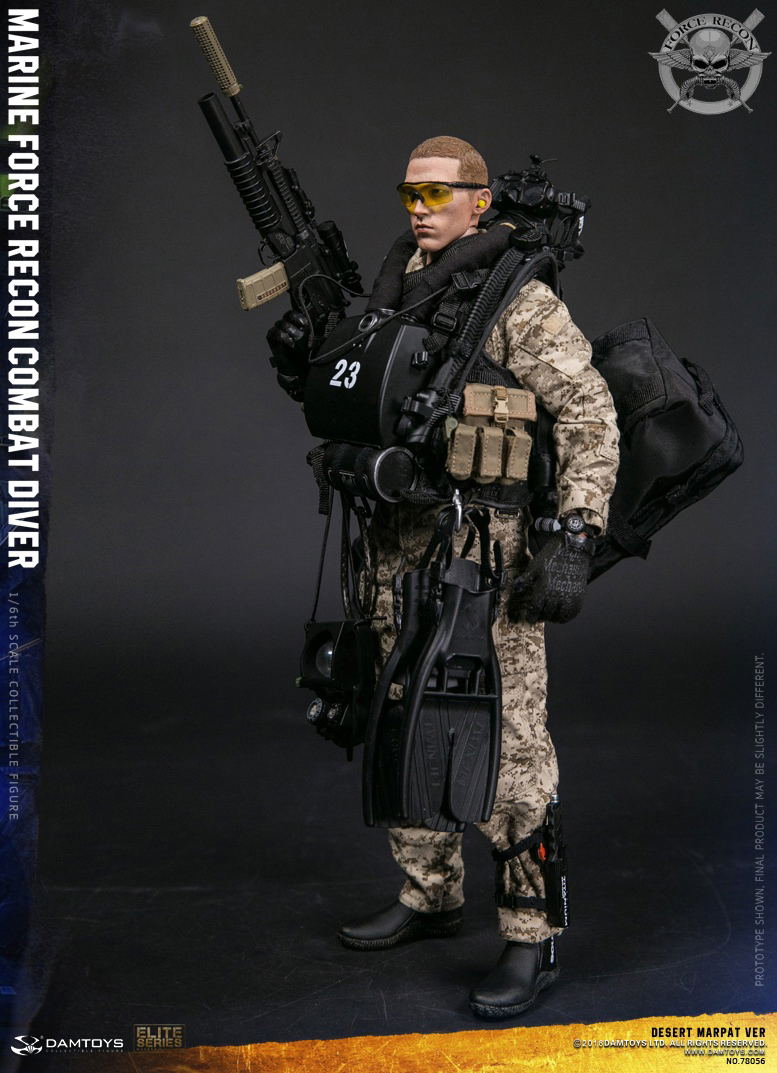 Damtoys 1/6 Scale Figure: Marine Force Recon Combat Diver Desert Marpat Ver. image 8