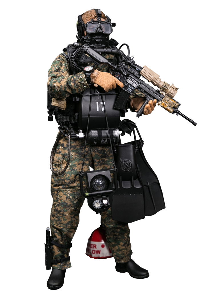 Damtoys 1/6 Scale Figure: Marine Force Recon Combat Diver Woodland Marpat Ver. image 1