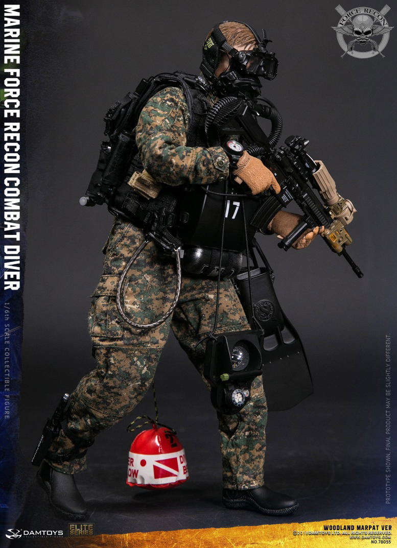 Damtoys 1/6 Scale Figure: Marine Force Recon Combat Diver Woodland