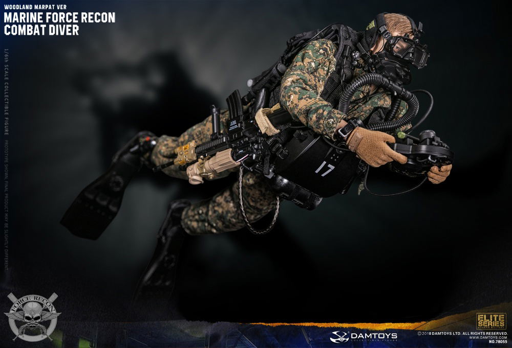 Damtoys 1/6 Scale Figure: Marine Force Recon Combat Diver Woodland