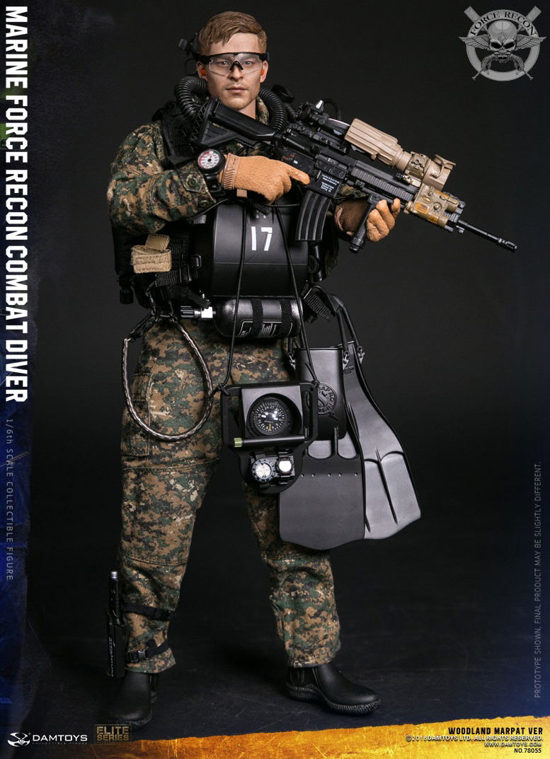 Damtoys 1/6 Scale Figure: Marine Force Recon Combat Diver Woodland Marpat Ver. image 9