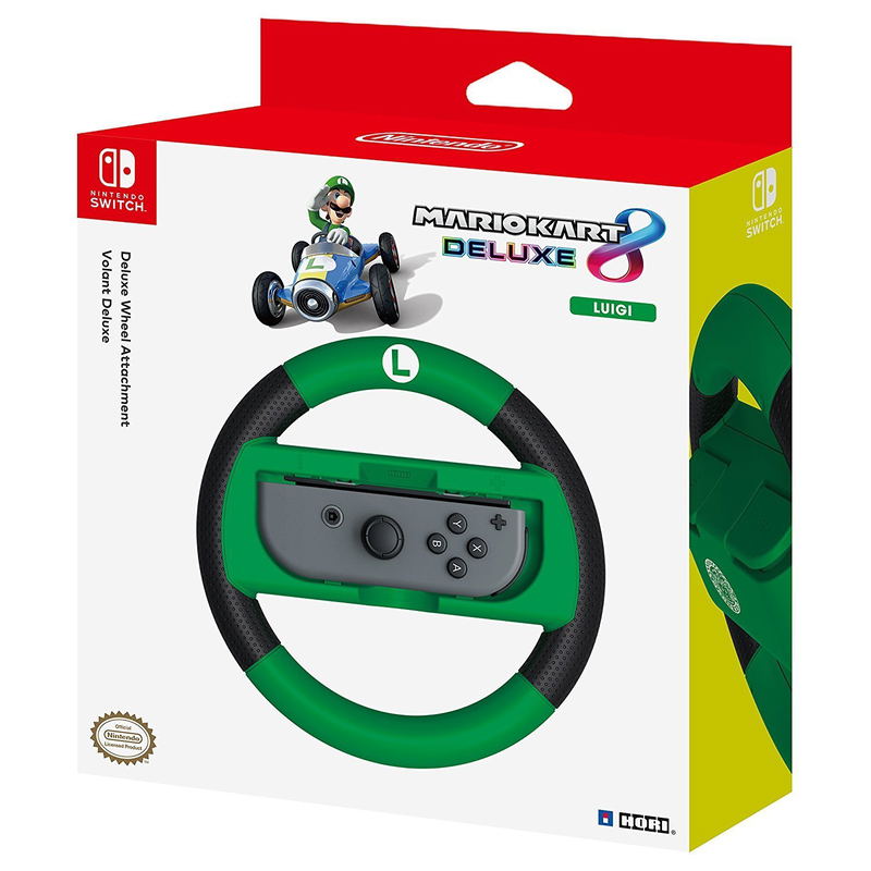 Hori Mario Kart 8 Deluxe Racing Wheel for Nintendo Switch (Luigi) image 1