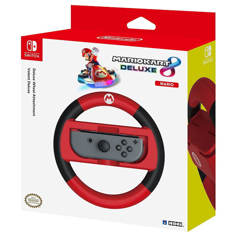 Hori Mario Kart 8 Deluxe Racing Wheel for Nintendo Switch (Mario) image 1