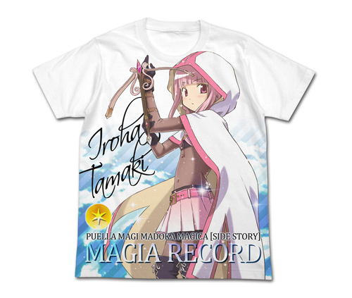 Puella Magi Madoka Magica Side Story Magia Record - Magia Record Iroha Tamaki Full Graphic T-shirt White (L Size) image 1