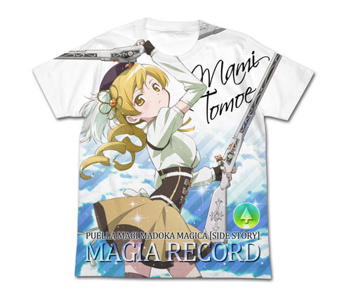 Puella Magi Madoka Magica Side Story Magia Record - Magia Record Mami Tomoe Full Graphic T-shirt White (XL Size) image 1