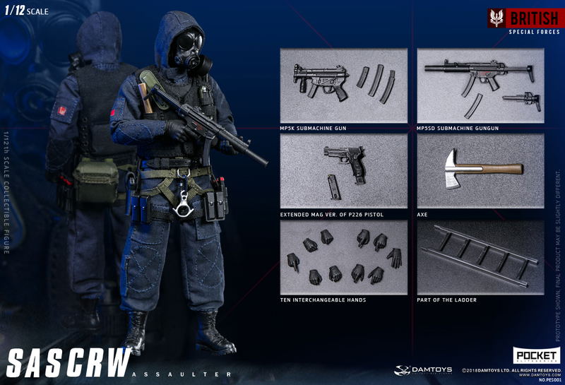 Damtoys 1/12 Scale Figure: Pocket Elite Series SAS CRW Assaulter image 32