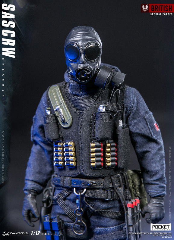 Damtoys 1/12 Scale Figure: Pocket Elite Series SAS CRW Breacher