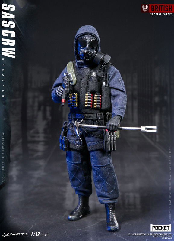 damtoys 1/12 SAS CRW フィギュア Damtoys 1/12 Scale Figure: Pocket Elite Series SAS CRW Breacher