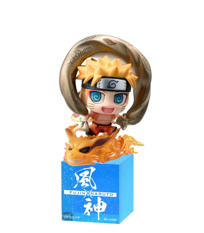 Petit Chara Land Naruto Shippuden Fuujin Uzumaki Naruto & Raijin Uchiha Sasuke Set image 2