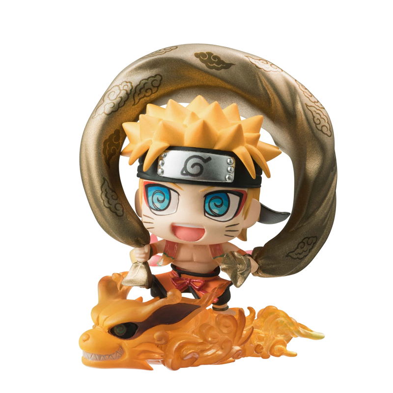 Petit Chara Land Naruto Shippuden Fuujin Uzumaki Naruto & Raijin Uchiha Sasuke Set image 3