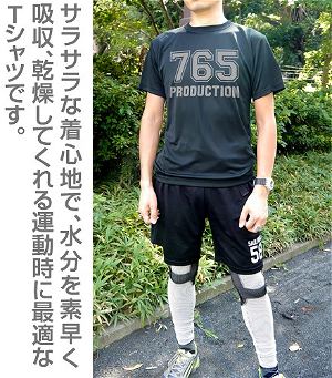 The Idolmaster - 765 Production Dry T-shirt Black (M Size)