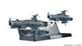 Kikan Taizen Space Battleship Yamato 2202 Warriors of Love 1/2000 Scale Pre-Painted Figure: Earth Federation Dreadnought-class Battleships 2 Ship Set thumbnail 1