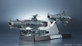 Kikan Taizen Space Battleship Yamato 2202 Warriors of Love 1/2000 Scale Pre-Painted Figure: Earth Federation Dreadnought-class Battleships 2 Ship Set thumbnail 12