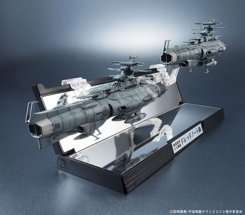 Kikan Taizen Space Battleship Yamato 2202 Warriors of Love 1/2000 Scale Pre-Painted Figure: Earth Federation Dreadnought-class Battleships 2 Ship Set image 13