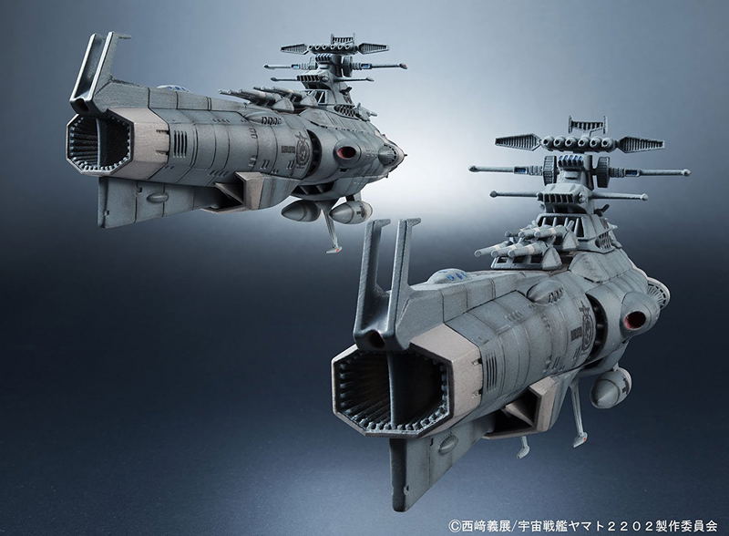 Kikan Taizen Space Battleship Yamato 2202 Warriors of Love 1/2000 Scale Pre-Painted Figure: Earth Federation Dreadnought-class Battleships 2 Ship Set image 2