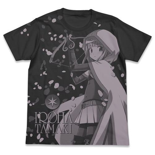 Puella Magi Madoka Magica Side Story Magia Record - Iroha Tamaki All Print T-shirt Sumi (L Size) image 1