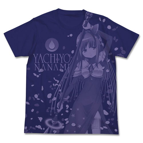 Puella Magi Madoka Magica Side Story Magia Record - Yachiyo Nanami All Print T-shirt Night Blue (L Size) image 1