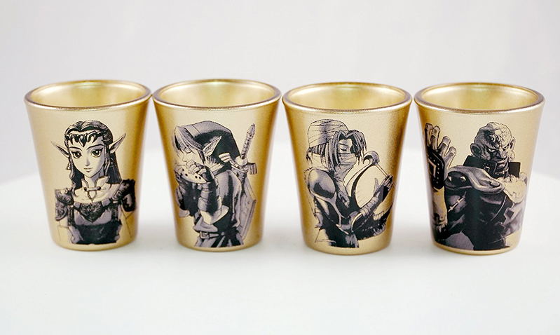 The Legend Of Zelda 4-Pack Golden Shot Glass Set image 2