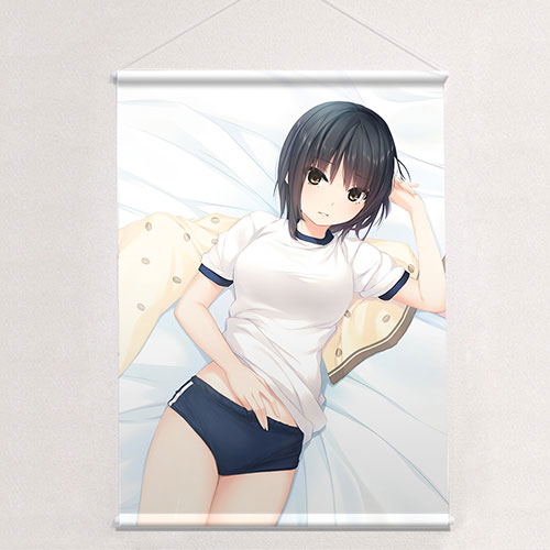 Coffee Kizoku Original Illustration B2 Wall Scroll: Aoyama Sumika / Athletic Wear image 1