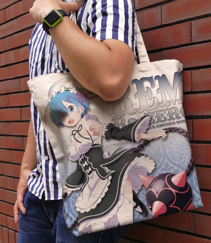 Re:Zero - Starting Life In Another World - Rem And Morning Star Full Graphic Large Tote Bag Natural image 2