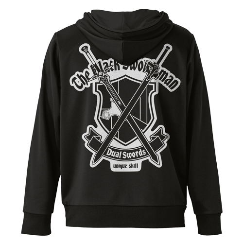 Sword Art Online The Movie: Ordinal Scale - Black Swords Man Dry Hoodie Black (M Size) image 1