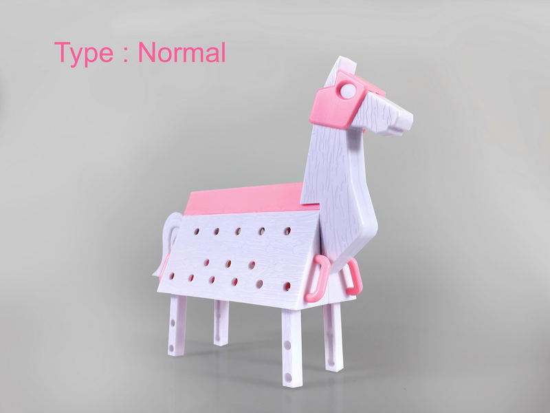Love Toys Vol. 3 1/12 Scale Model Kit: Wooden Horse Pink Ver. image 1