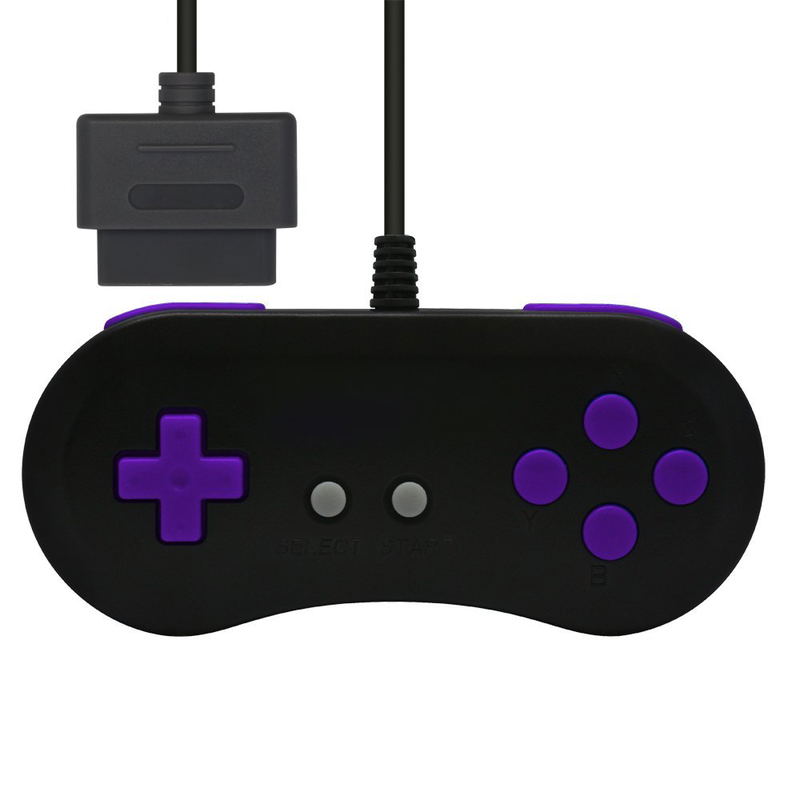 16Bit Controller for Super Famicom (Black x Purple) for Super Famicom / SNES  - Bitcoin & Lightning accepted