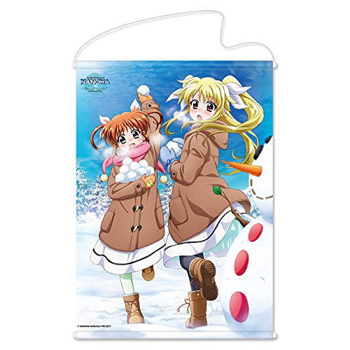 Magical Girl Lyrical Nanoha Reflection B2 Wall Scroll: Nanoha & Fate Snowball Fight Ver. image 1