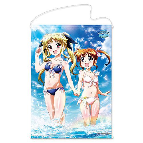 Magical Girl Lyrical Nanoha Reflection B2 Wall Scroll: Nanoha & Fate Swimwear Ver. image 1