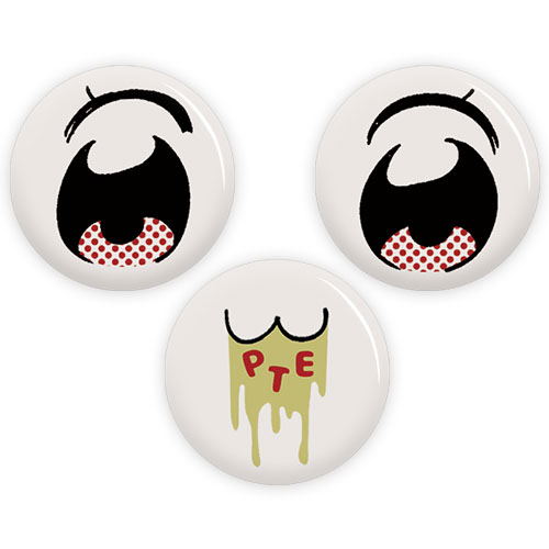 Pop Team Epic Can Badge (Set of 3 pieces) image 1
