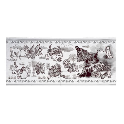 Monster Hunter: World Japanese Pattern Hand Towel Black image 1