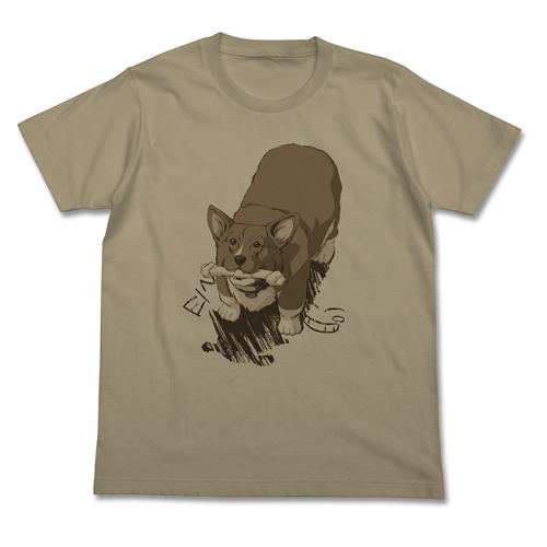 Cowboy Bebop - Ein With Bone-shaped Gum T-shirt Sand Khaki (M Size) image 1