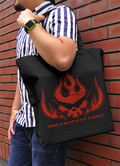 Gurren Lagann - Gurren-Dan Large Tote Bag Black thumbnail 2
