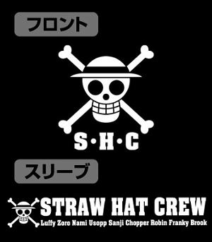 One Piece - Straw Hat Pirates Rib-less Long Sleeve T-shirt Black (L Size)